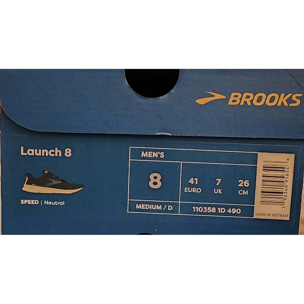 Brooks (Men's‎ 8 D) (Women's 9.5) Launch 8 Running Shoes in Peacoat/Legion